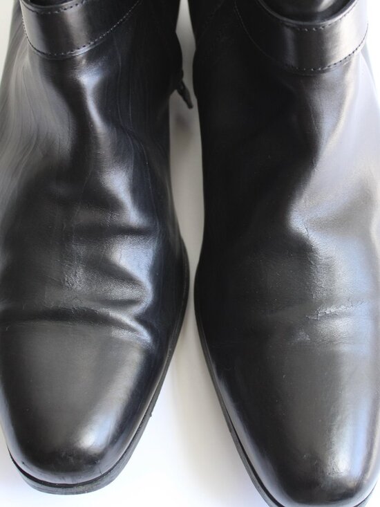 Costume National Homme Ankle Boots Black Leather Buckle Accent Zip-Up Men\'s 9.5 main image 11